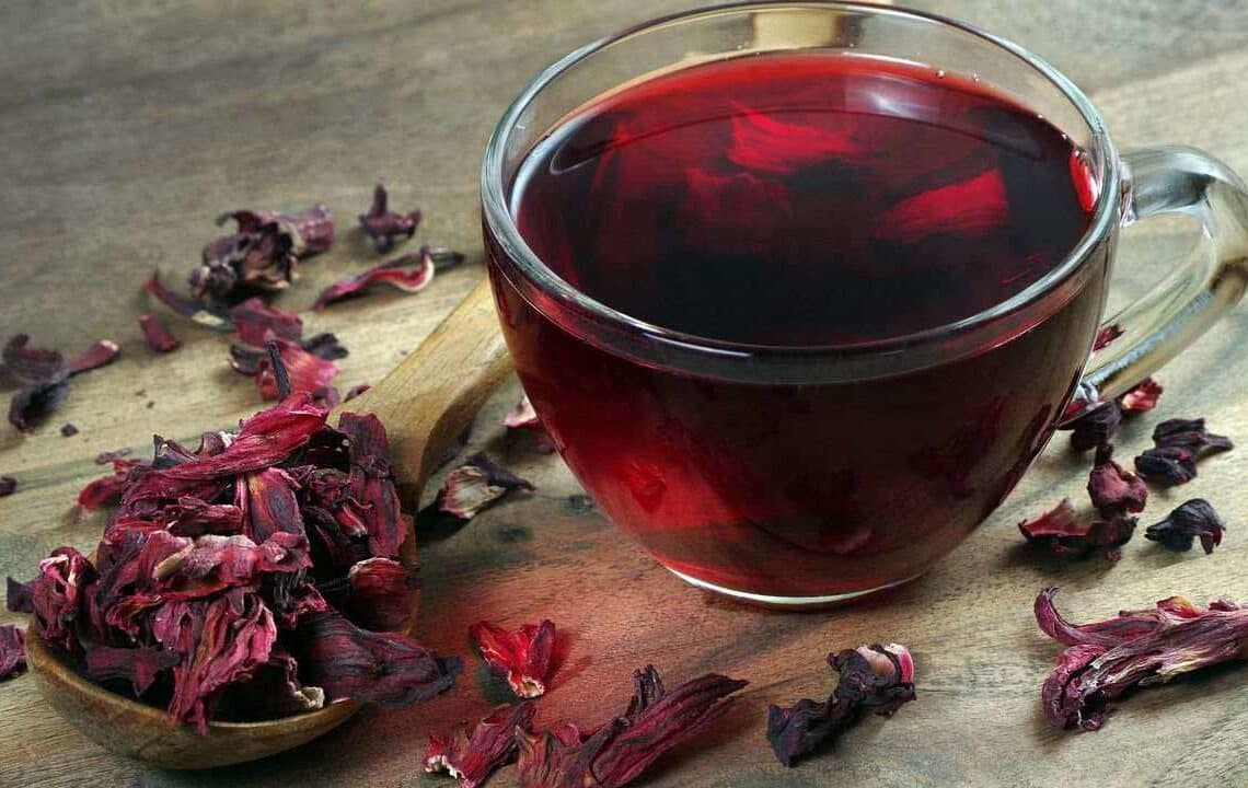 Hibisco utilizado no preparo de chás