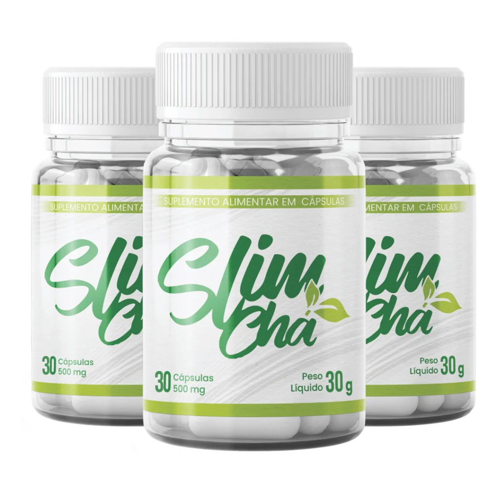 SlimChá, kit com 3 potes de 30 cápsulas cada